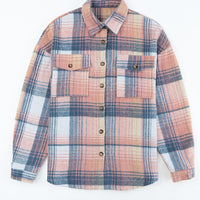 Plaid Dropped Shoulder Shacket