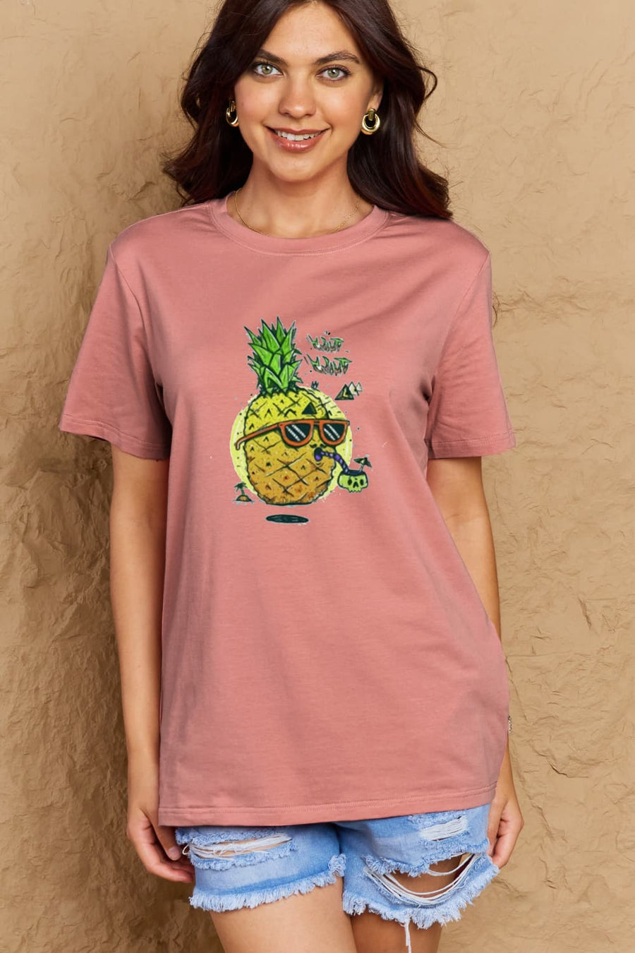 Simply Love Full Size Pineapple Graphic Cotton Tee