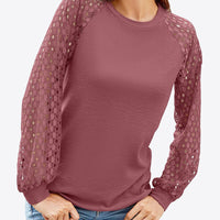 Long Raglan Sleeve Round Neck Tee