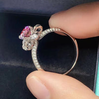 1 Carat Moissanite Flower-Shaped Ring