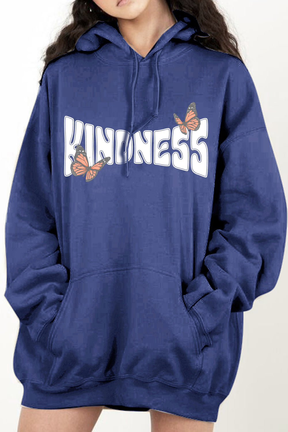 Simply Love Simply Love Full Size KINDNESS Butterfly Graphic Hoodie