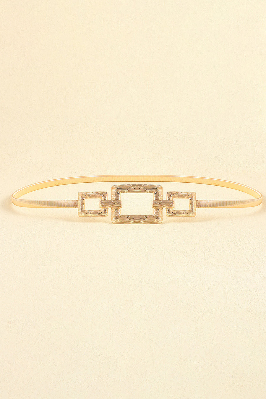 Square Shape Zinc Alloy Buckle Iron Belt