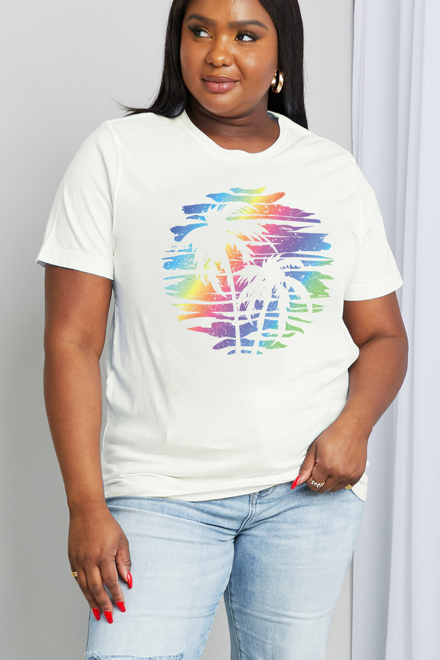 Simply Love Full Size Coconut Tree Graphic Cotton Tee