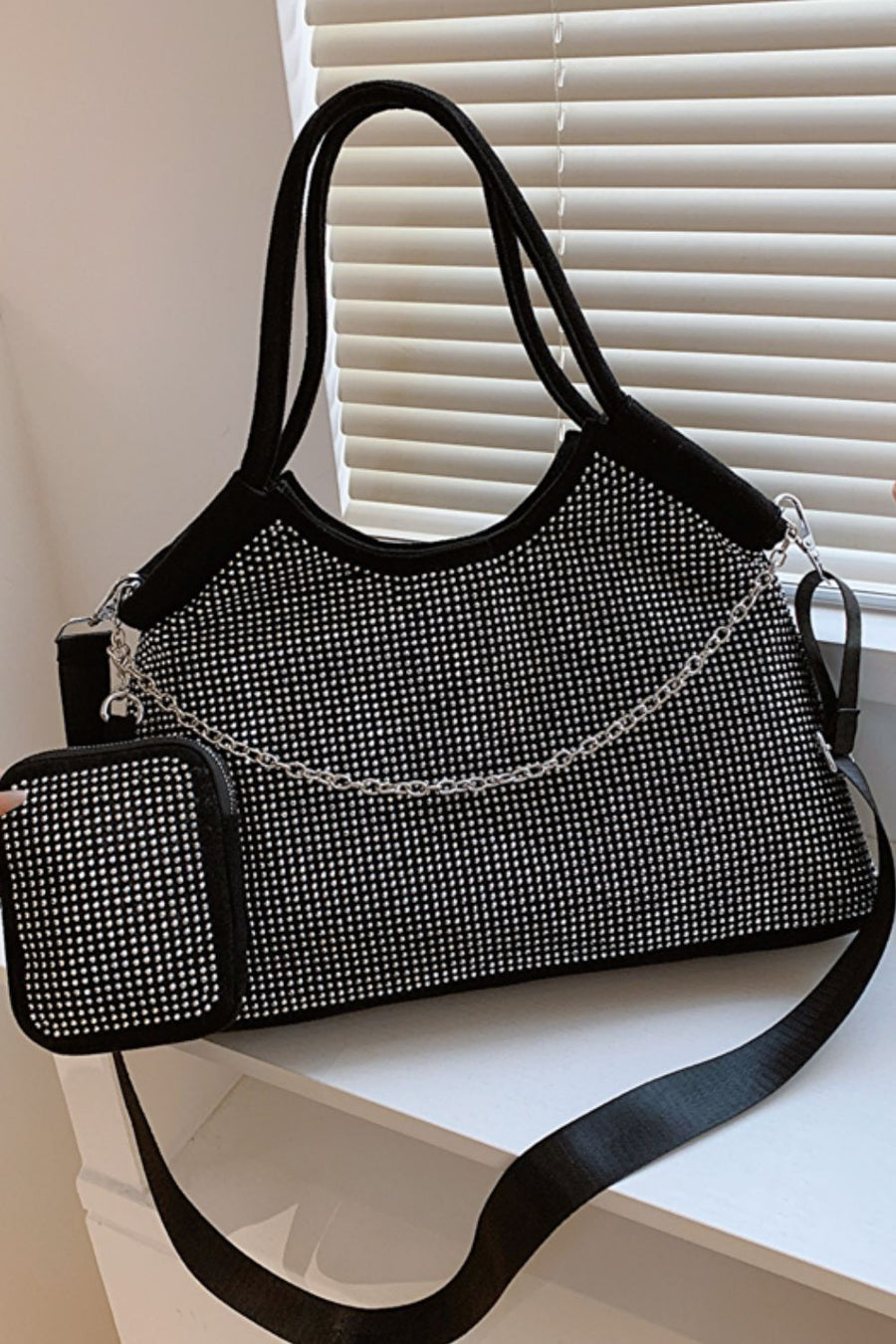 Glitter PVC Large Hand Bag