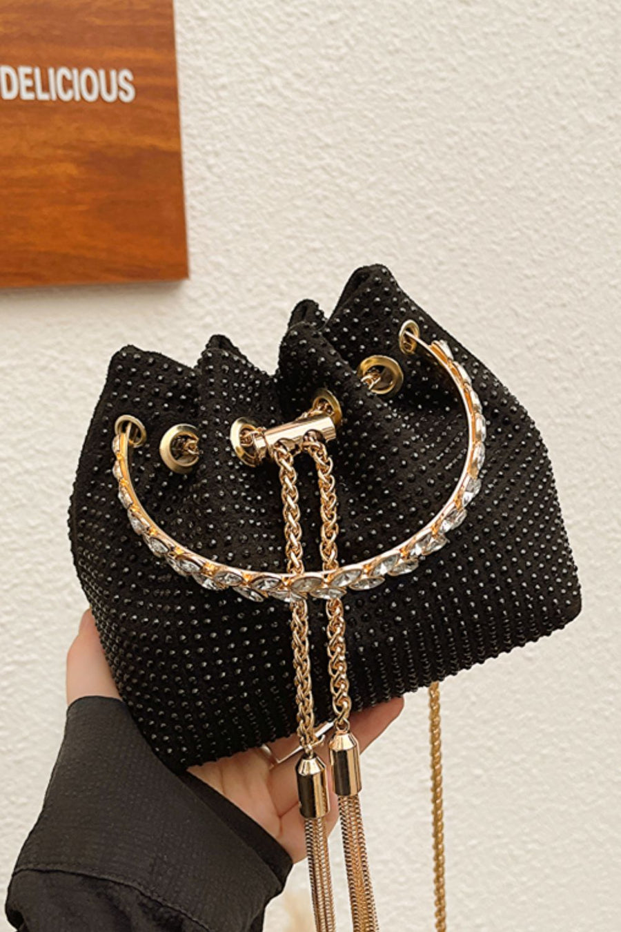 Glitter PVC Small Bucket Bag