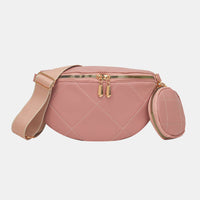 PU Leather Sling Bag with Small Purse