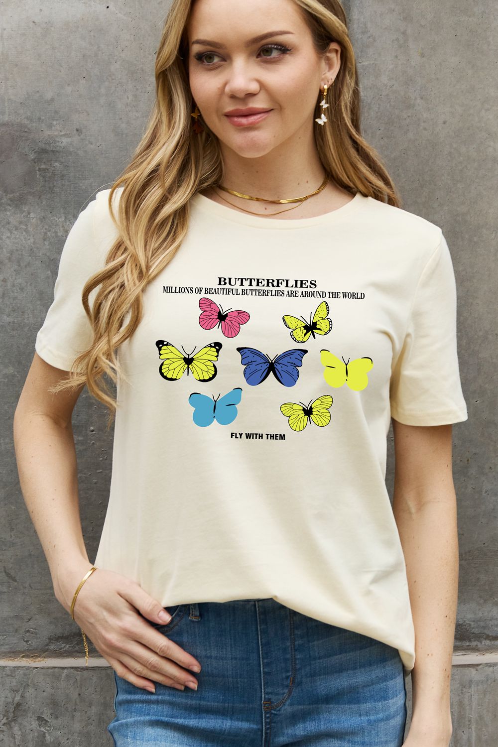 Simply Love Full Size Butterfly Graphic Cotton Tee