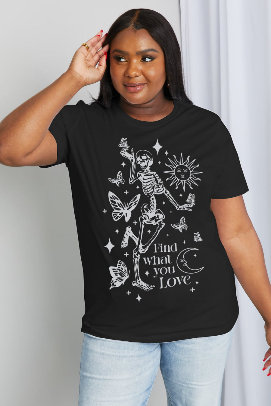 Simply Love Full Size FIND WHAT YOU LOVE Graphic Cotton Tee