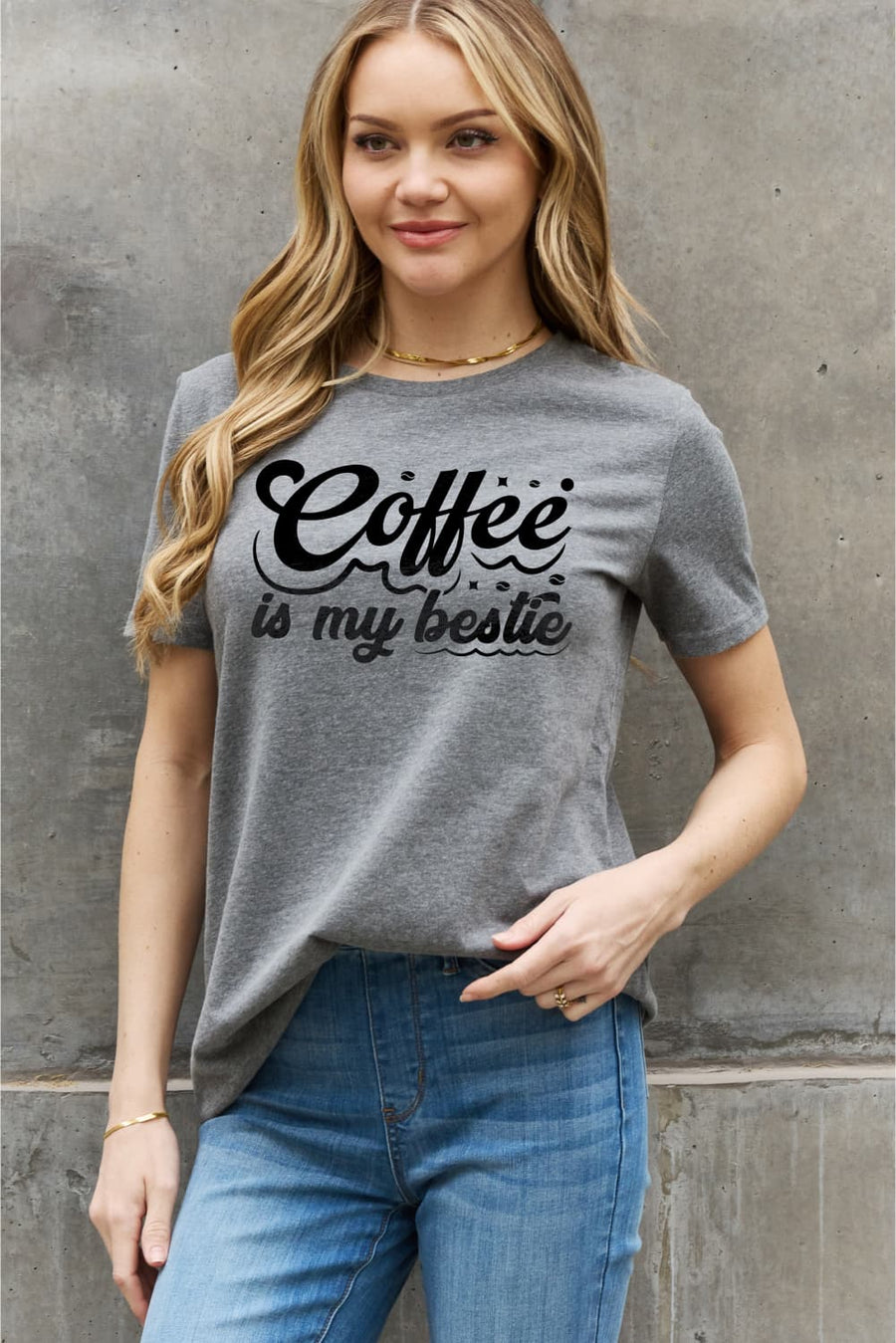 Simply Love Full Size COFFEE IS MY BESTIE Graphic Cotton T-Shirt