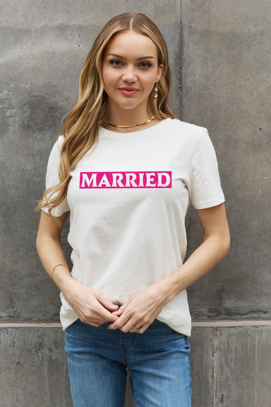 Simply Love MARRIED Graphic Cotton Tee