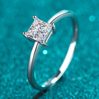 925 Sterling Silver Moissanite Solitaire Ring