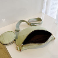 PU Leather Sling Bag with Small Purse