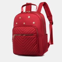 Oxford Cloth Flower Decoration Backpack