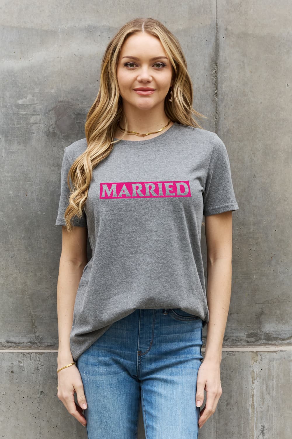 Simply Love MARRIED Graphic Cotton Tee