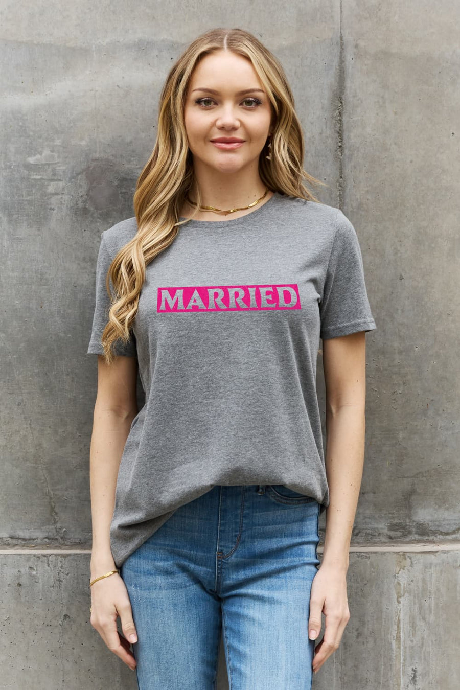 Simply Love MARRIED Graphic Cotton Tee