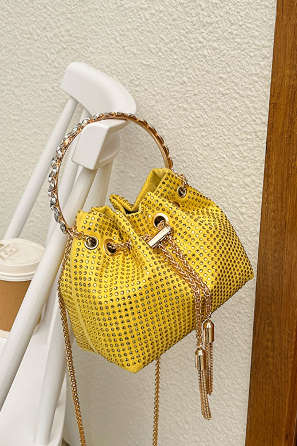 Glitter PVC Small Bucket Bag