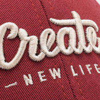 CREATE NEW LIFE Adjustable Cotton Baseball Cap