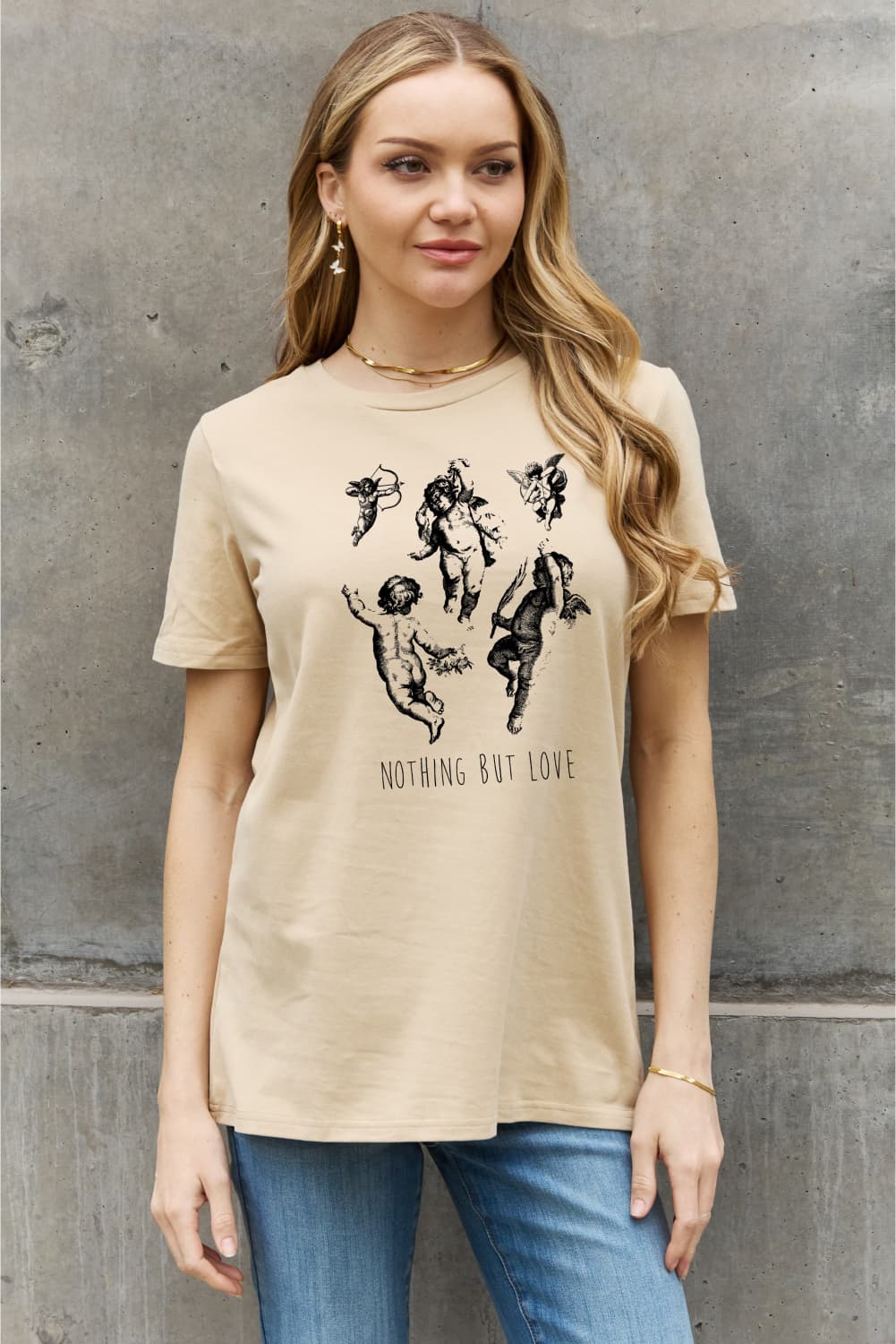 Simply Love Full Size NOTHING BUT LOVE Graphic Cotton Tee