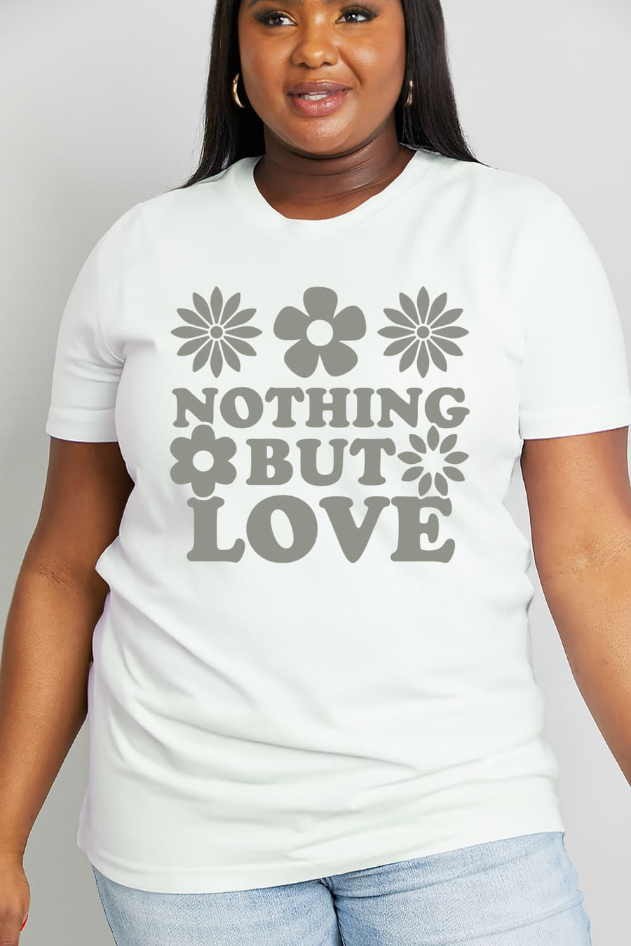 Simply Love Full Size NOTHING BUT LOVE Graphic Cotton Tee