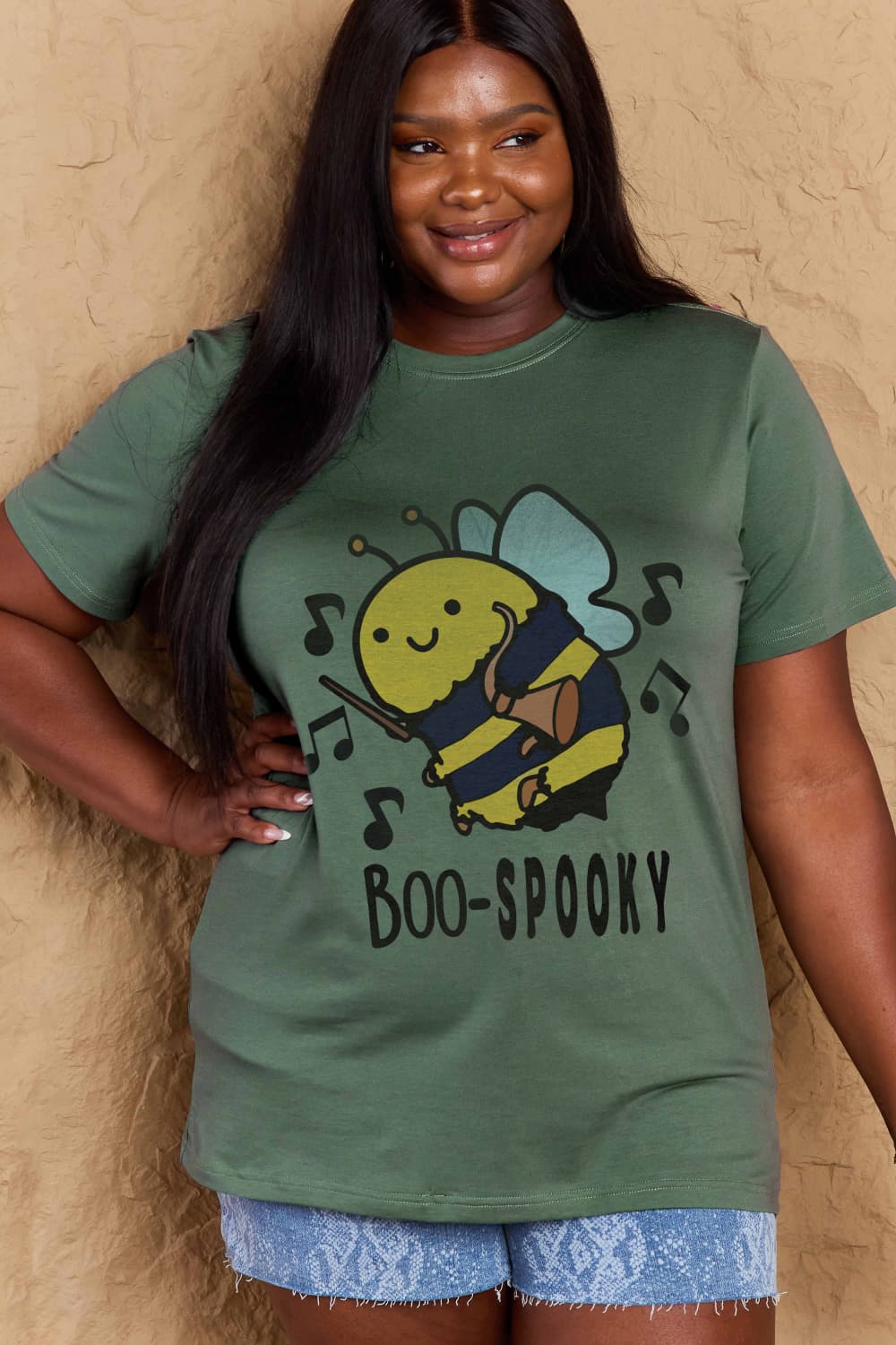 Simply Love Full Size BOO-SPOOKY Graphic Cotton T-Shirt