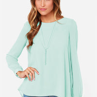 Full Size Round Neck Back Pleated Blouse