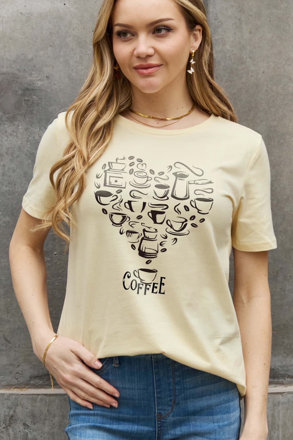 Simply Love Full Size COFFEE Graphic Cotton Tee