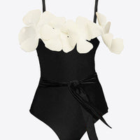 Contrast Flower Detail One-Piece Swimsuit