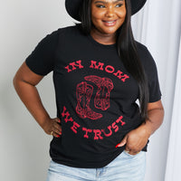 mineB Full Size IN MOM WE TRUST Graphic Tee