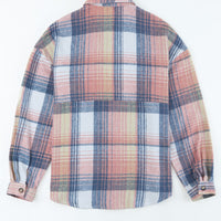 Plaid Dropped Shoulder Shacket