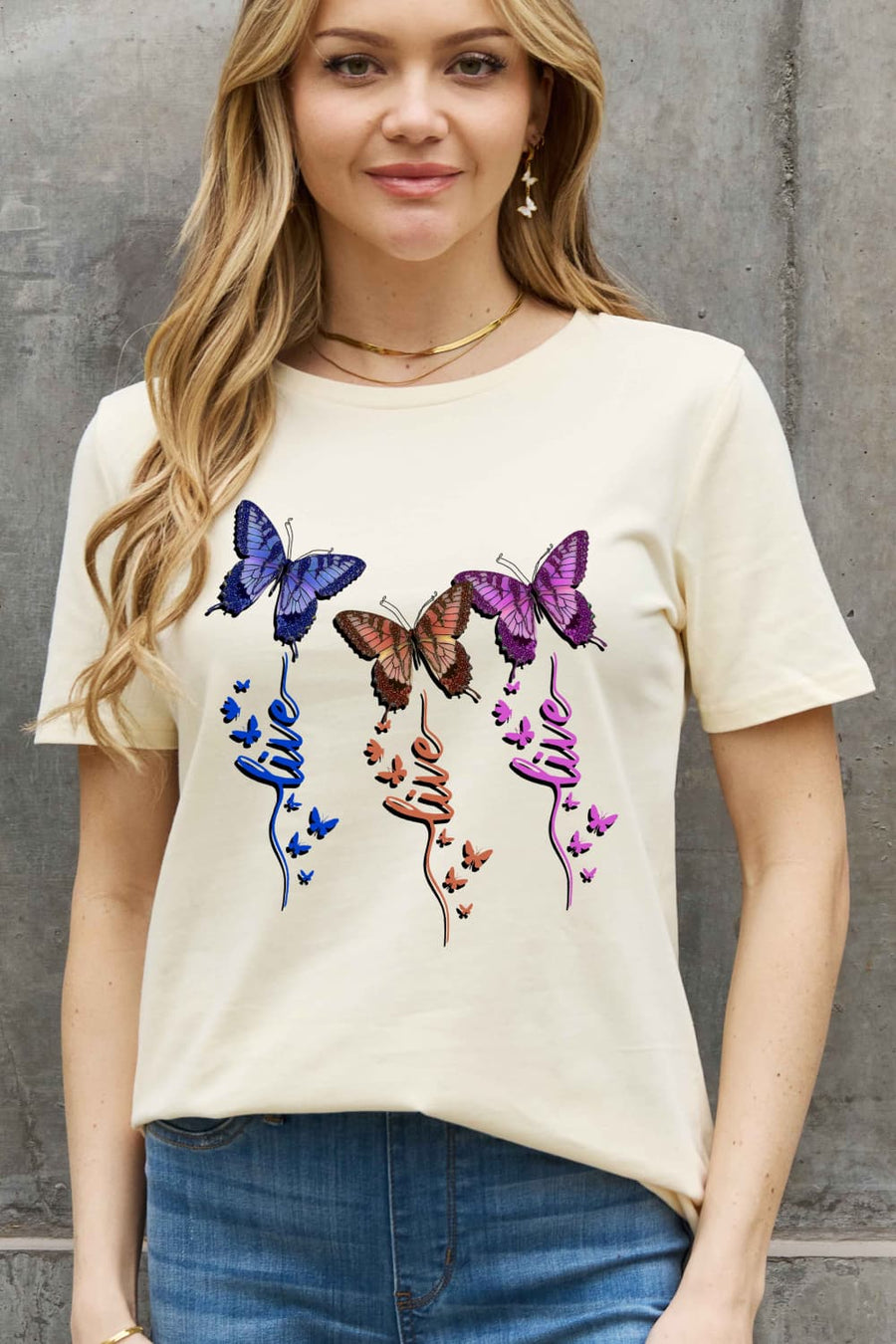 Simply Love Full Size Butterfly Graphic Cotton Tee