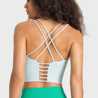 Crisscross Back Ladder Detail Sports Bra