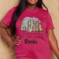 Simply Love Full Size Cat & Books Graphic Cotton Tee