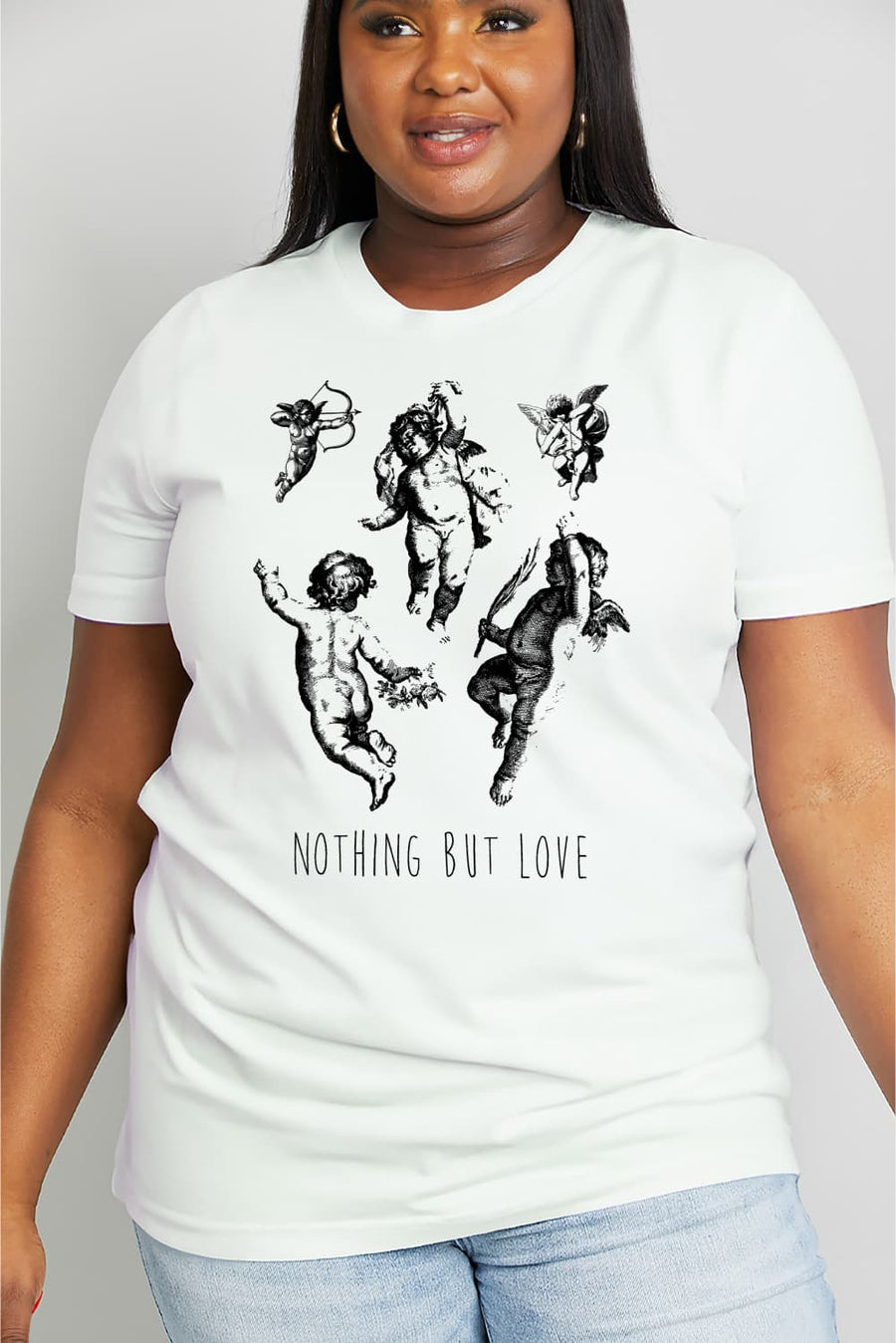 Simply Love Full Size NOTHING BUT LOVE Graphic Cotton Tee