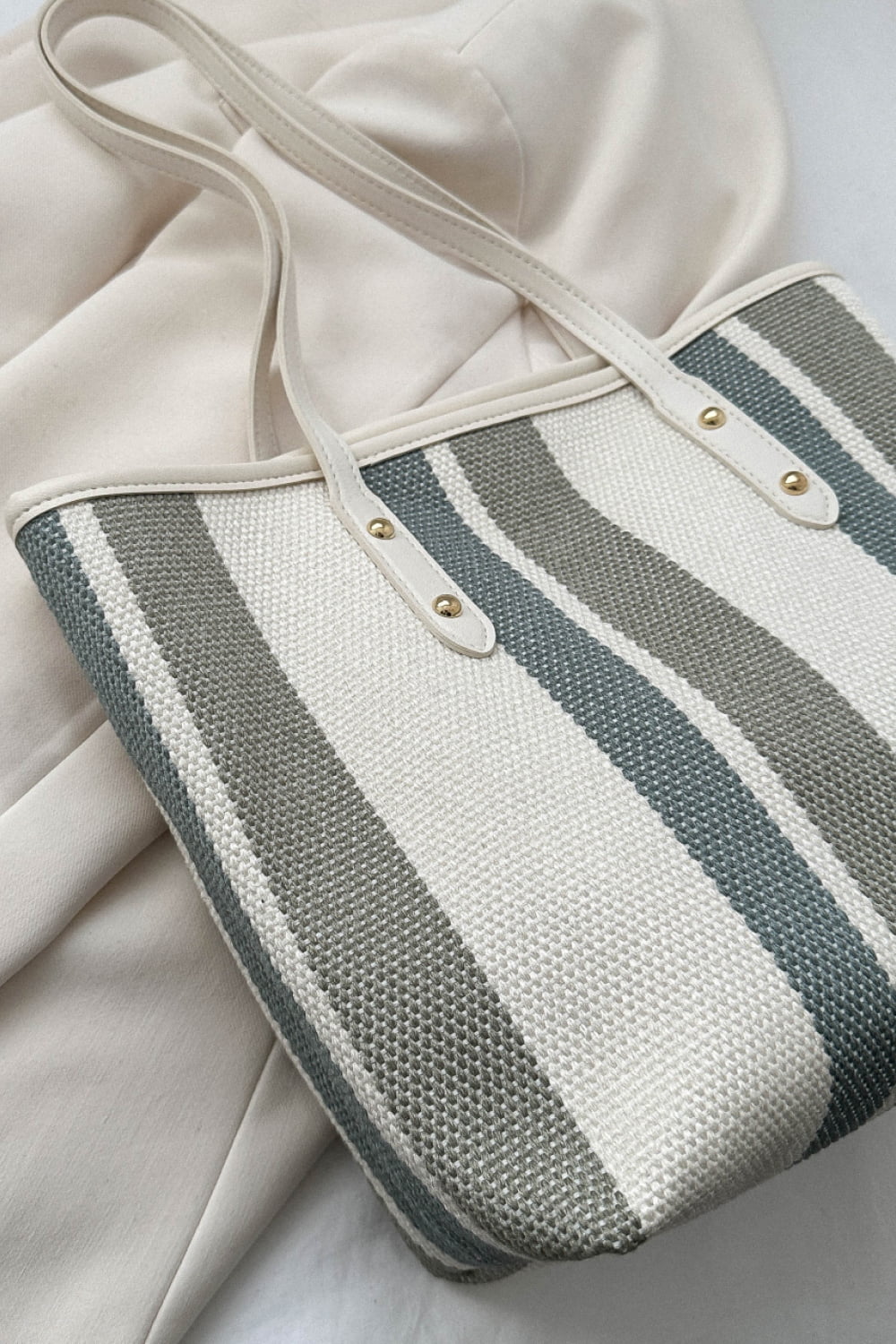 Stripe tote bag