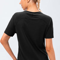 Round Neck Raglan Sleeve Active Tee