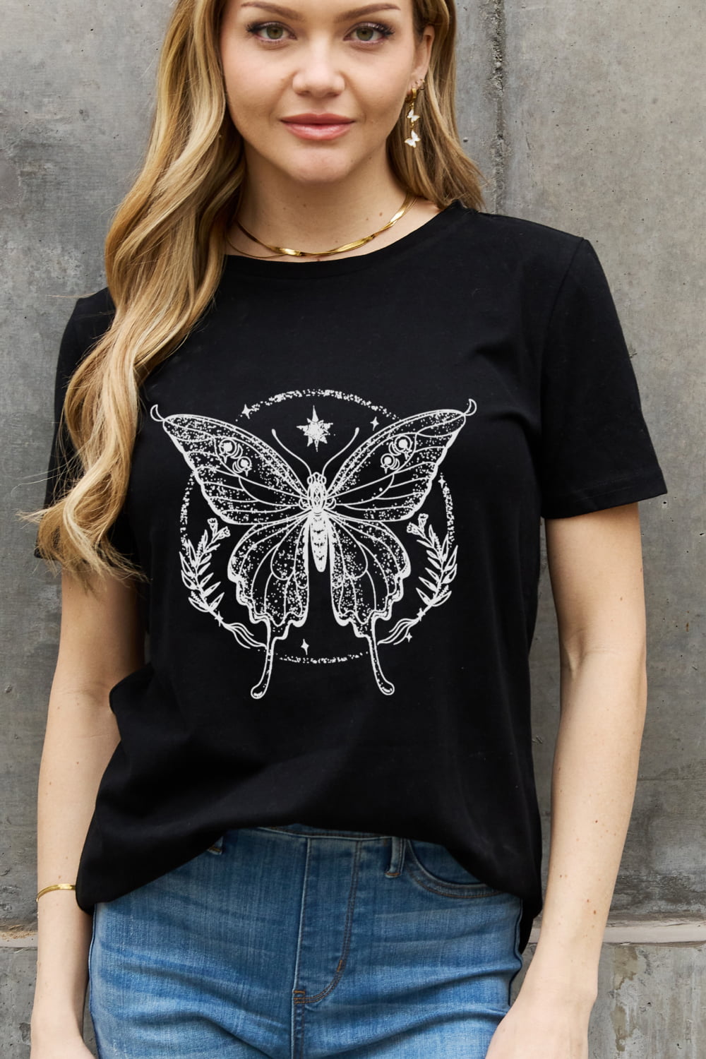 Simply Love Full Size Butterfly Graphic Cotton Tee