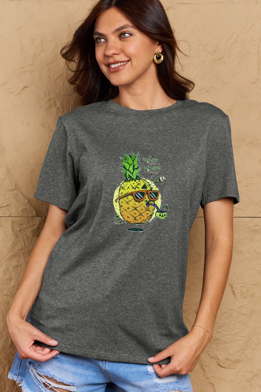 Simply Love Full Size Pineapple Graphic Cotton Tee