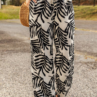 Printed Drawstring Waist Pants with Pockets