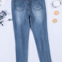 Shape Code RBS Pants Denim-Distressed Frayed Hem Cropped Jeans