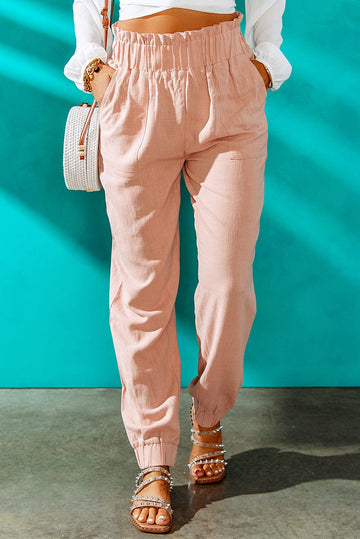 Shape Code RBS Pants Pink / S Pants-Paperbag Waist Joggers with Pockets