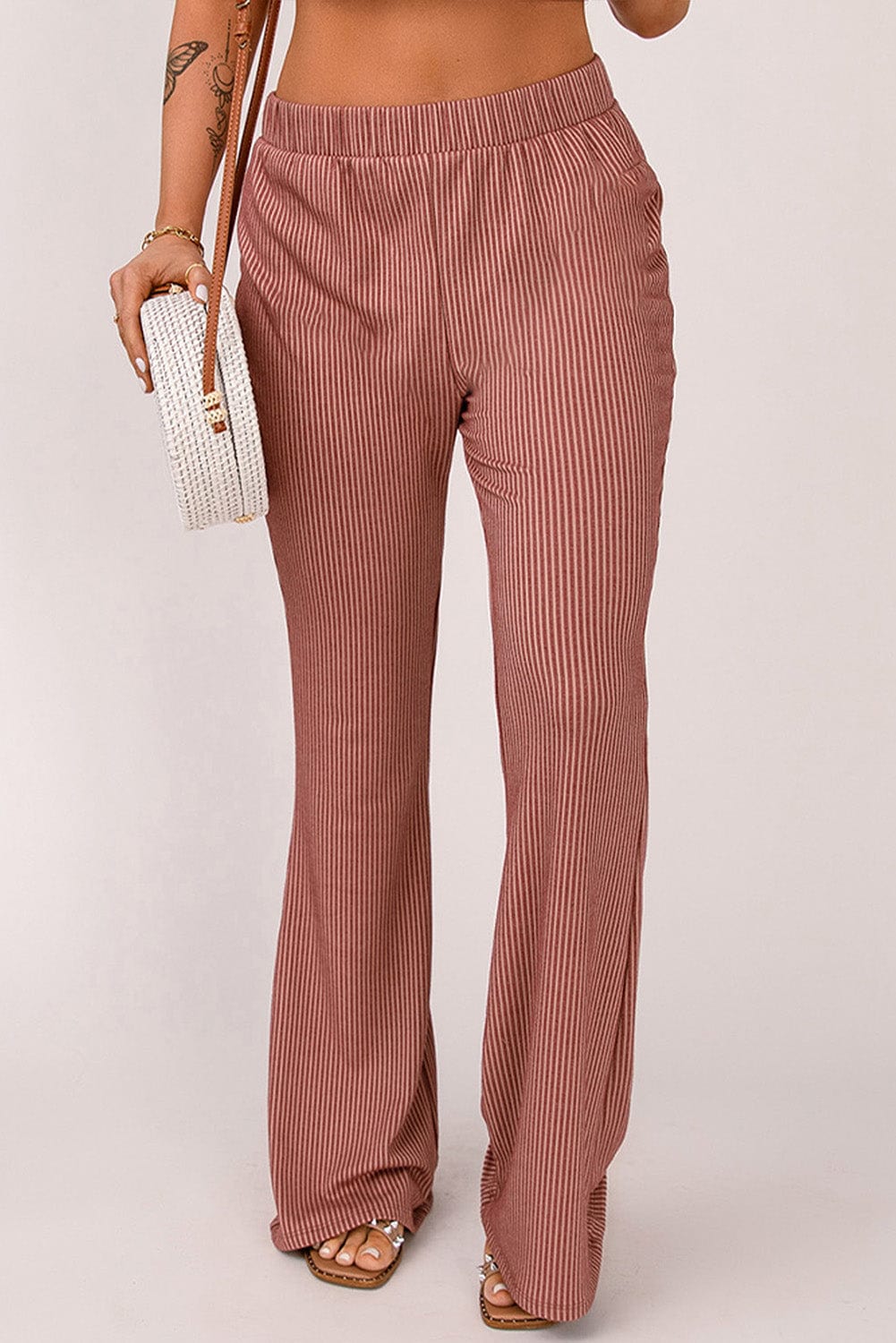 Shape Code TBS Pants Pinstripe Wide Leg Pants