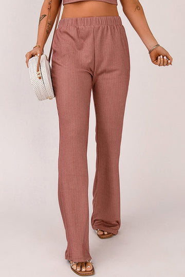 Shape Code TBS Pants Red / S Pinstripe Wide Leg Pants