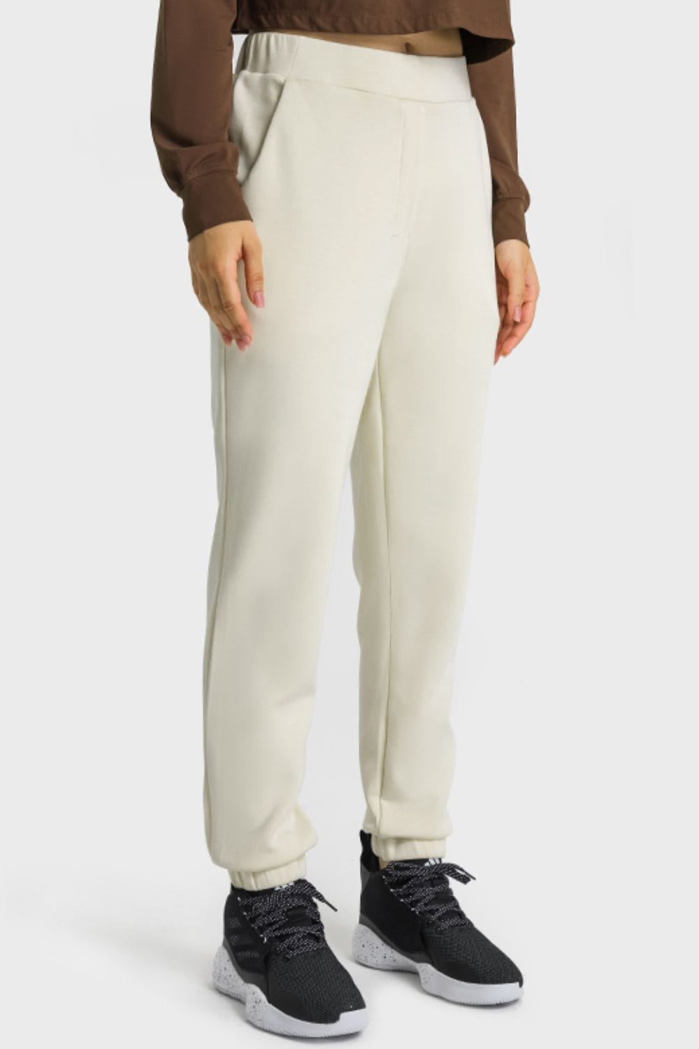 Trendsi Active Pull-On Joggers with Side Pockets