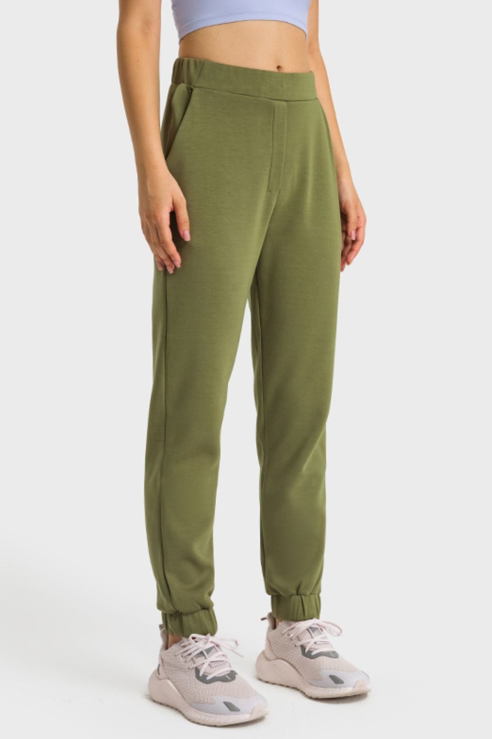 Trendsi Active Pull-On Joggers with Side Pockets