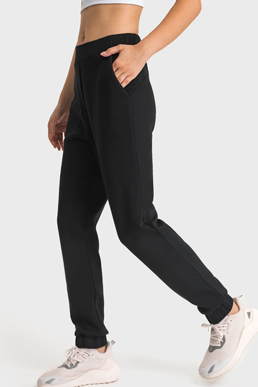 Trendsi Active Pull-On Joggers with Side Pockets